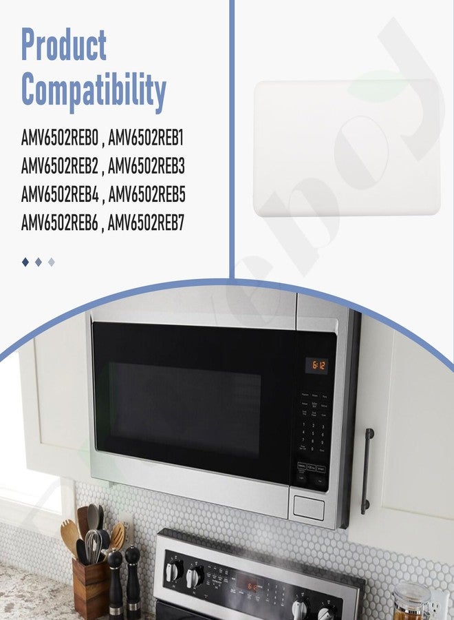 غطاء مدخل الميكروويف W10533497 متوافق مع أفران الميكروويف Whirlpool Kitchen Aid WMH73521CW YMMV4205FW JMV8208CS2، بديل لفرن الميكروويف PS8768667 AP5803334 3021428 - Image 5